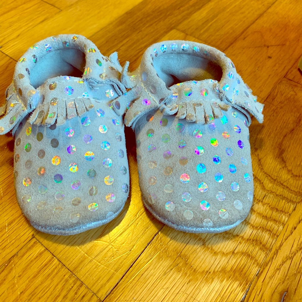 Freshly Picked Rainbow Dots Moccs ❤️❤️